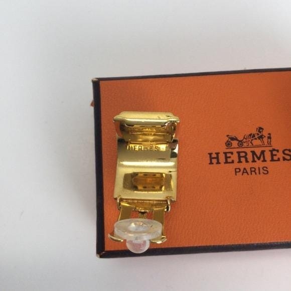 Hermes Vintage Cloisonne' Luxury Enamel Floral Clip On Earrings in original box - Picture 6 of 9